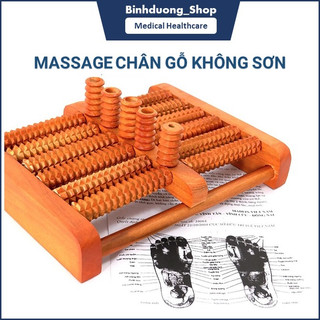 Massage chân gỗ Trần Đình loại lớn 6 hàng dùng cho dân văn phòng, người lớn tuổi để mát xa chân, giảm tê chân