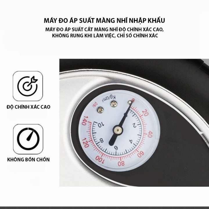 Bơm lốp ô tô chính hãng nội địa Nhật, bơm điện Nhật DAIHATSU công suất bơm khoẻ 375KPA bảo hành 12 tháng