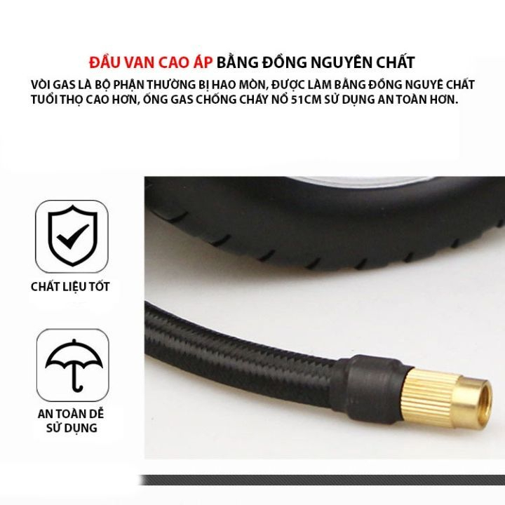 Bơm lốp ô tô chính hãng nội địa Nhật, bơm điện Nhật DAIHATSU công suất bơm khoẻ 375KPA bảo hành 12 tháng