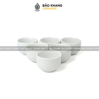 Chén trắng - bộ ly uống trà gốm sứ Bát Tràng