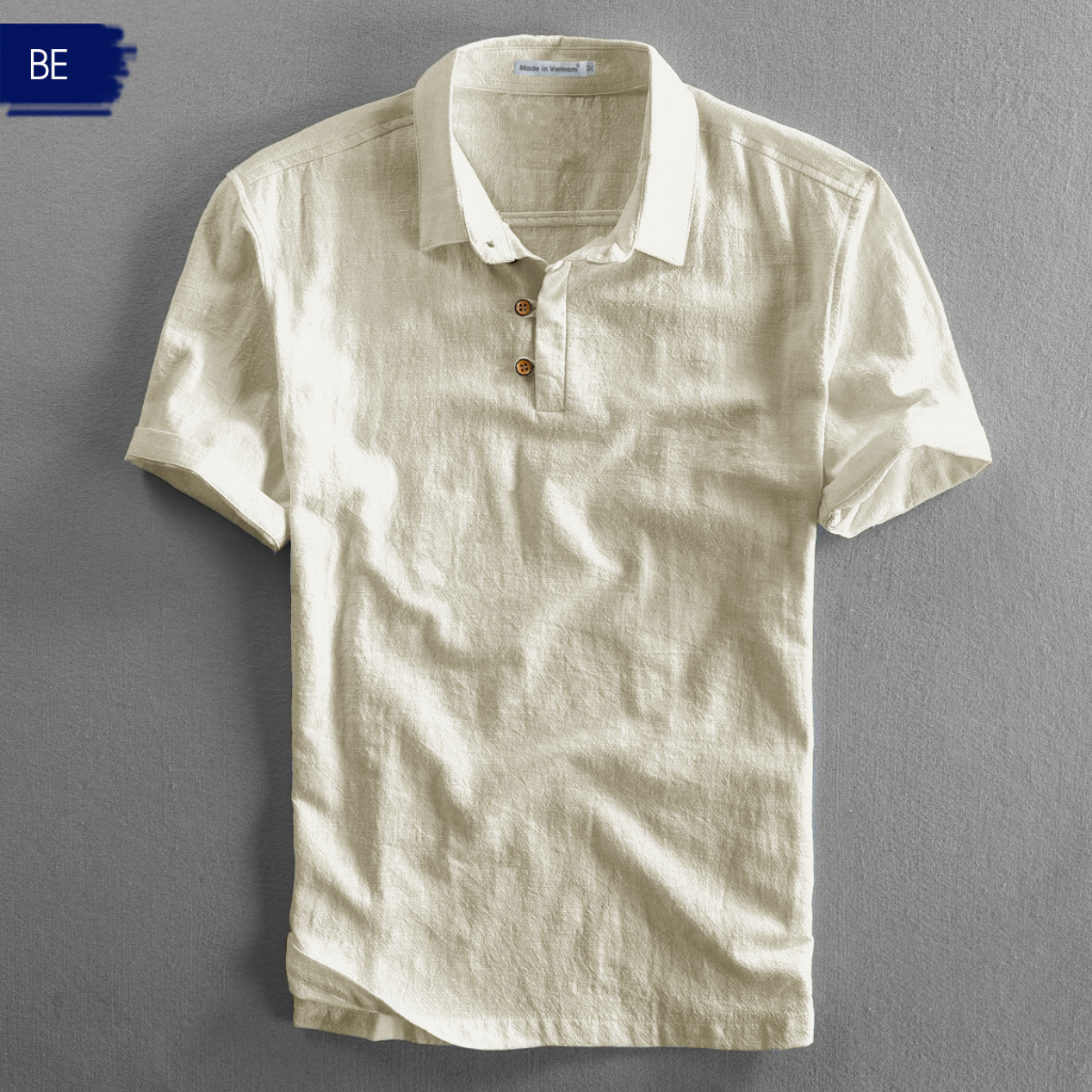Áo Polo Nam Đũi Xước Nhật, Cúc Dây Cài Kiểu Tàu, 8 Màu Tùy Chọn