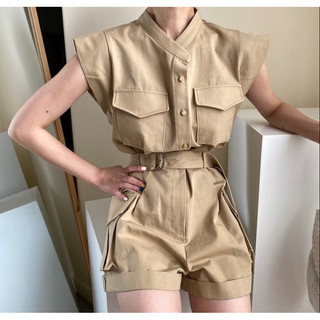 jumpsuit thắt eo cầu vai koreastyle