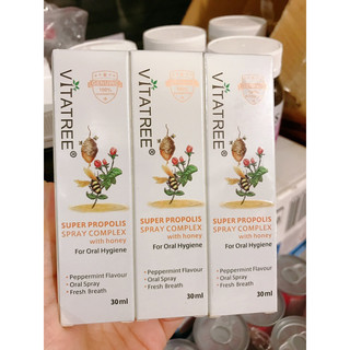 Chai keo ong xịt họng Vitatree Úc 30ml