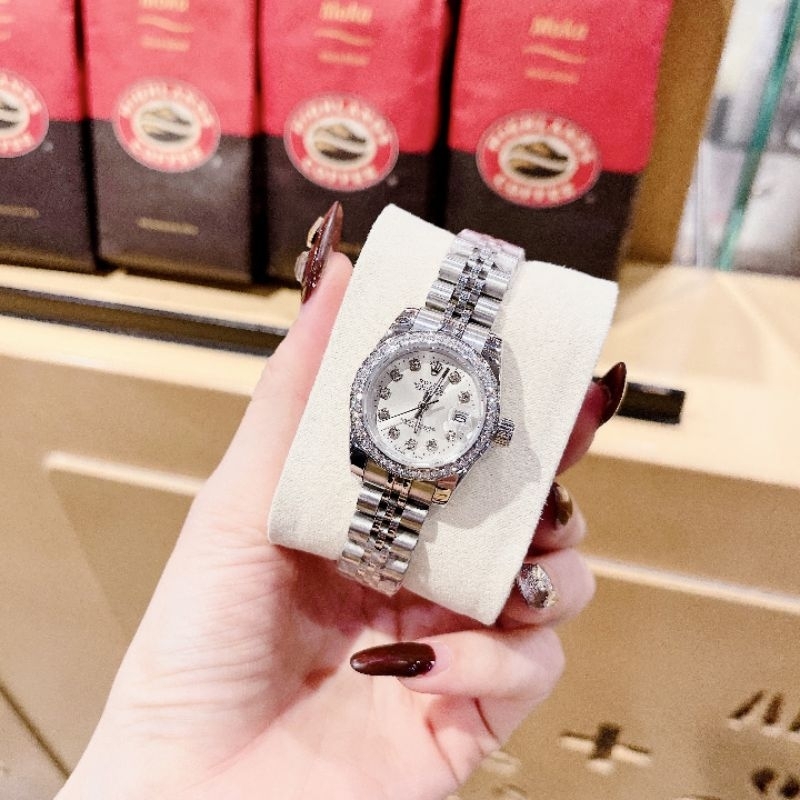 Đồng hồ đeo tay nam nữ, đồng hồ nam nữ Rolex cặp đôi, size nam 40mm, size nữ nhỏ xinh 28mm, Kính Saphire, máy PIN Nhật