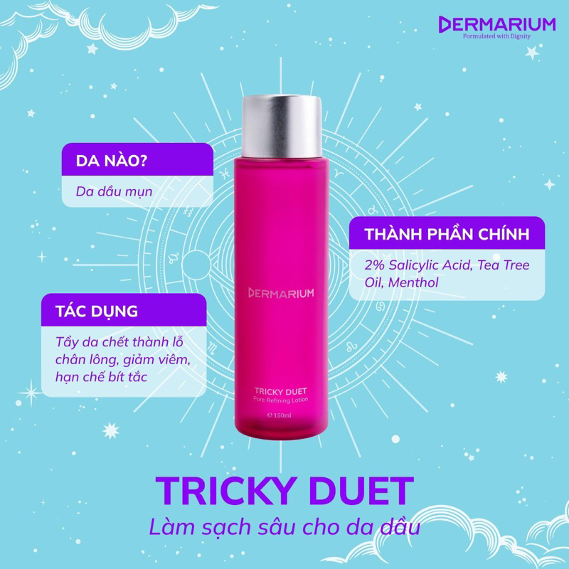 [Dermarium] Tricky Duet Toner Làm Sạch 2% Salicylic Acid (BHA)