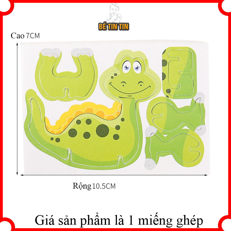 Sét Đồ Chơi Lắp Ghép Mô Hình Giấy 3D Tranh Ghép Hình 3D Bằng Giấy, Hình Khủng Long Hoạt Hình Dễ Thương.