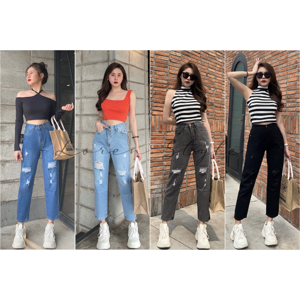 Quần jean baggy LOREN rách B51039