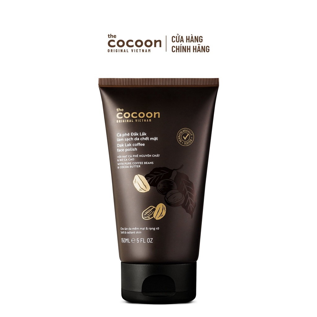 [COMBO MUA 1 TẶNG 1]Tẩy da chết mặt cà phê Đắk Lắk Cocoon 150ml TẶNG Gel rửa mặt cà phê Đắk Lắk Cocoon 140ml