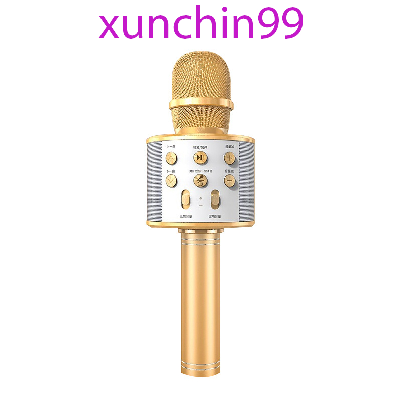Mic Karaoke Ws-858, Micro Bluetooth Không Dây Kèm Loa, Vừa Nghe Nhạc Vừa Hát Karaoke-xunchin99