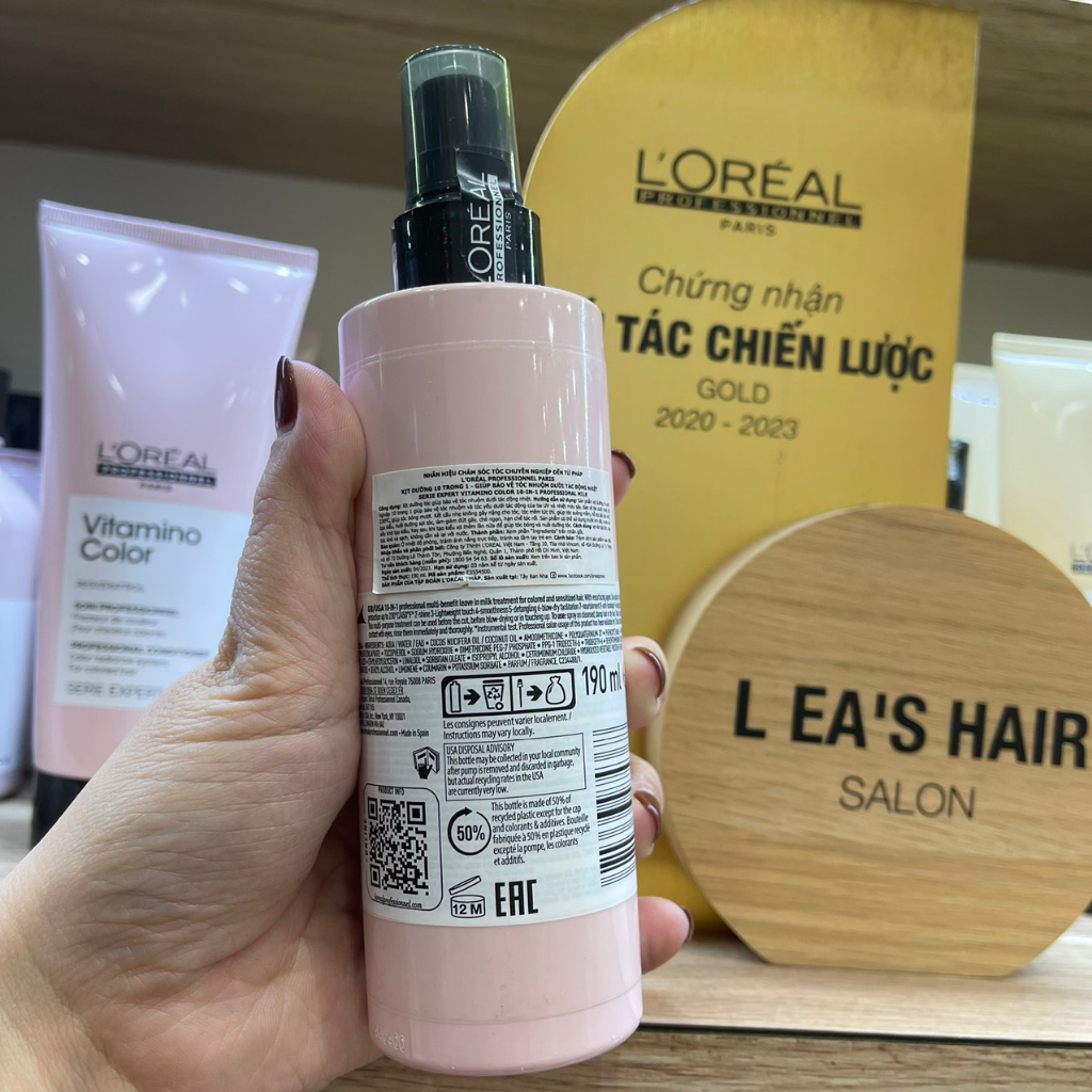 Xịt dưỡng đa năng 10 trong 1 dành cho tóc nhuộm LOREAL 190ml