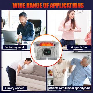 Đai Lưng Hỗ Trợ Kéo Giãn Cột Sống LEAMAI Y01 / Đai hơi massage hồng ngoại HAILICE Cho người thoát vị đĩa đệm