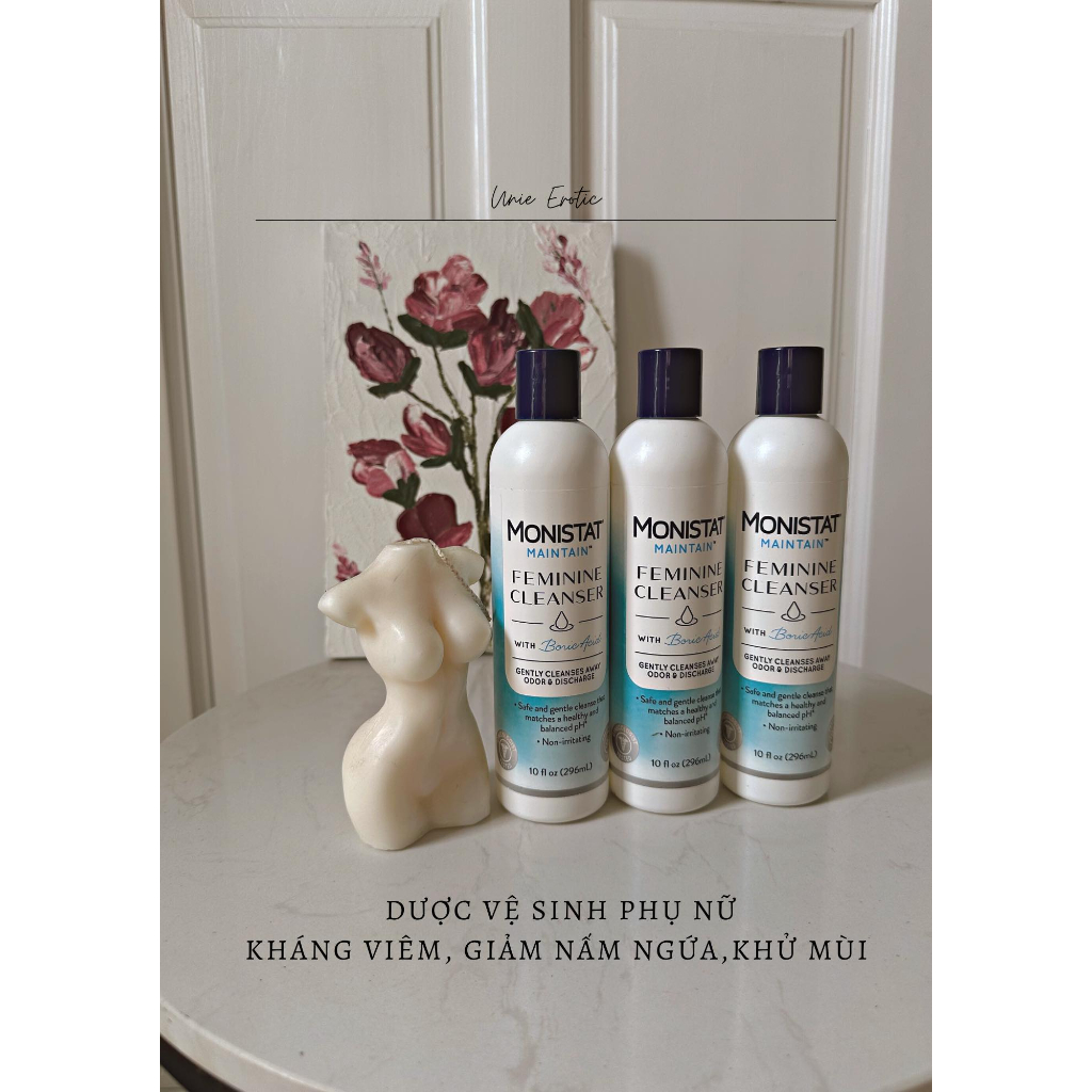 DUNG DỊCH VỆ SINH PHỤ NỮ MONISTAT MAINTAIN FEMININE CLEANSER WITH BORIC ACID 296ML - 15899