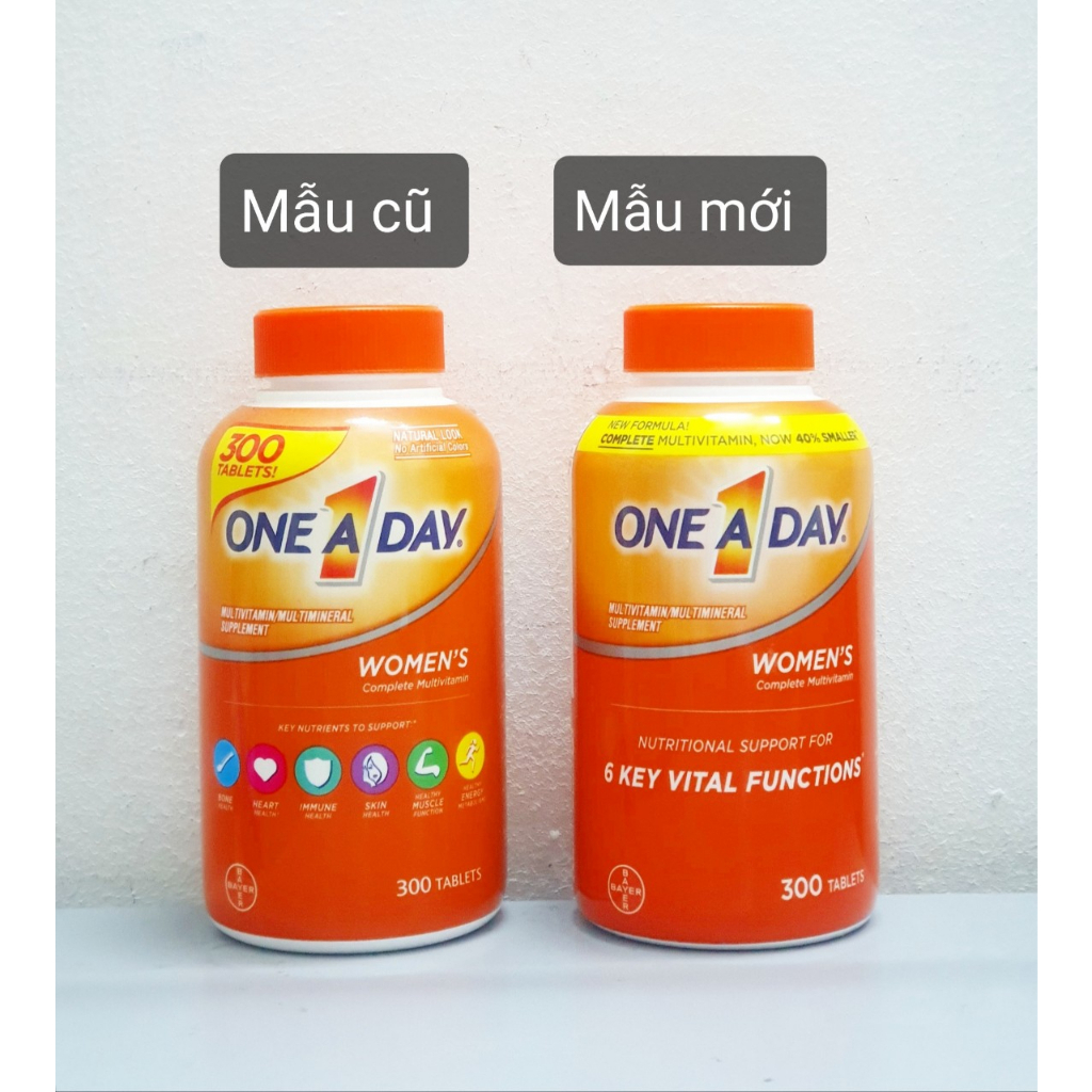 - Vitamin tổng hợp One a day women's chai 300 viên cho nữ hãng Bayer từ Mỹ