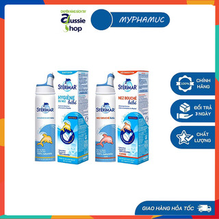 Xịt muối mũi Sterimar nước biển sâu - xịt mũi cá heo vàng, cam Sterimar pháp - 100ml