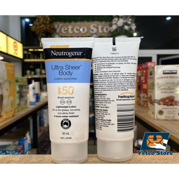 Kem chống nắng Neutrogena Ultra Sheer SPF 50 Face/Body