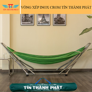 Võng Xếp Inox Crom Tín Thành Phát - Xanh Lá