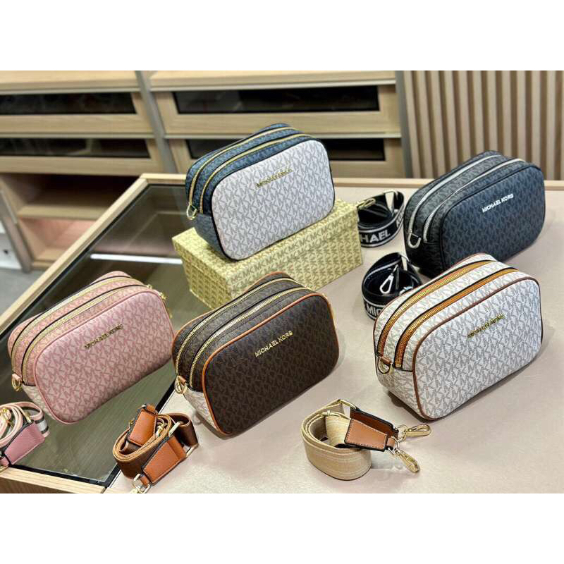 Túi xách dáng hộp m.k 2 khoá dây thể thao năng động