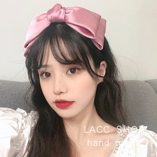 Băng đô cài tóc NƠ LỤA trơn  bờm tóc nơ xinh xắn [ MÃ E504 ]