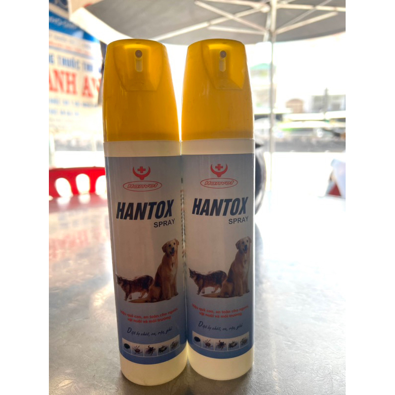 Chai xịt Hantox Spray diệt bọ chét ve chấy rận ghẻ chó mèo
