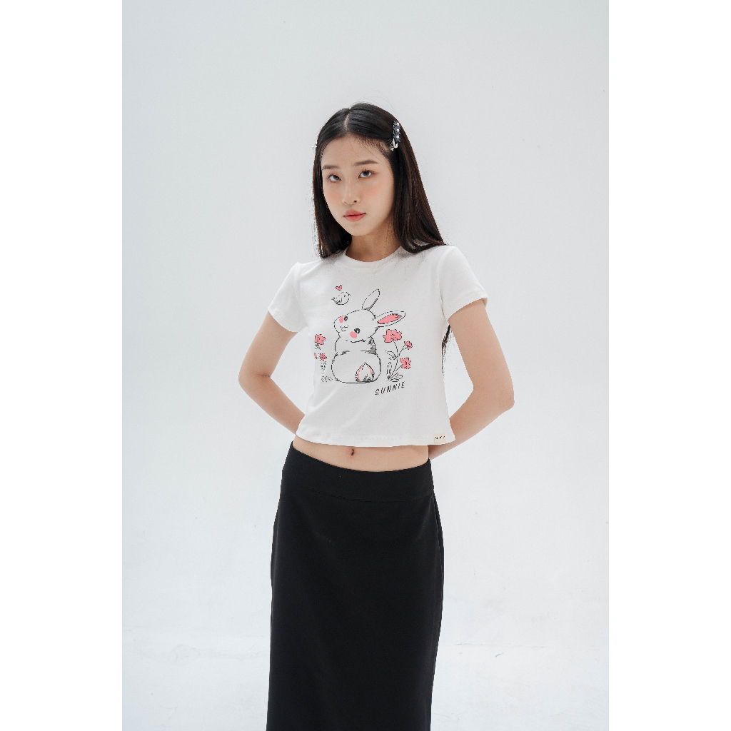 Áo thun baby tee in hình thỏ Sunnie Studios