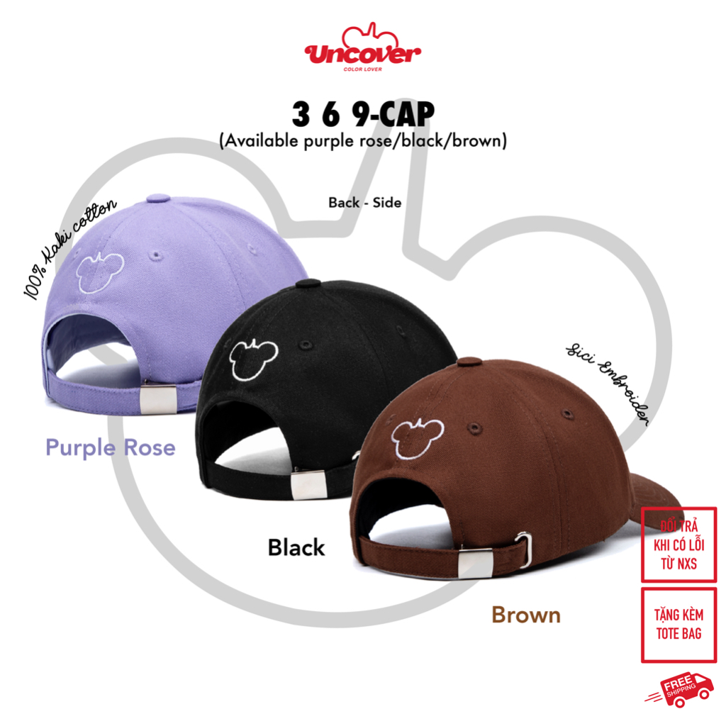 Nón cap/ Mũ lưỡi trai Uncover 369 unisex