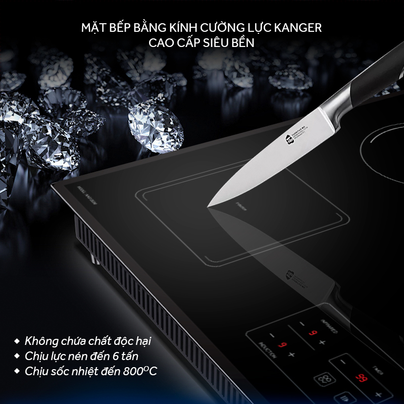 Miễn phí công lắp đặt - Bếp 3 lò điện từ hồng ngoại Inverter Nagakawa NAG1253M - Premium - Bảo hành 5 năm