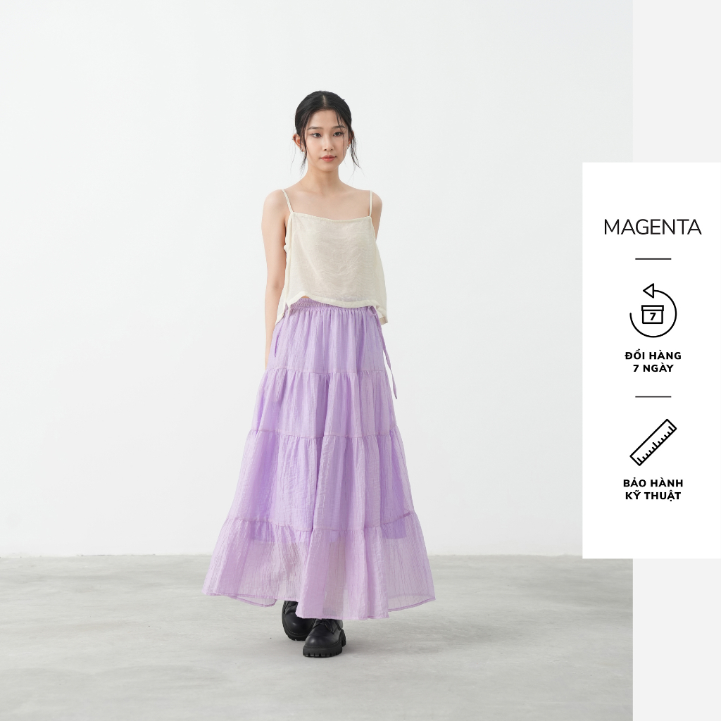 Áo hai dây Magenta Inori chất liệu tơ kẻ, nhẹ thoáng phù hợp cho mùa hè