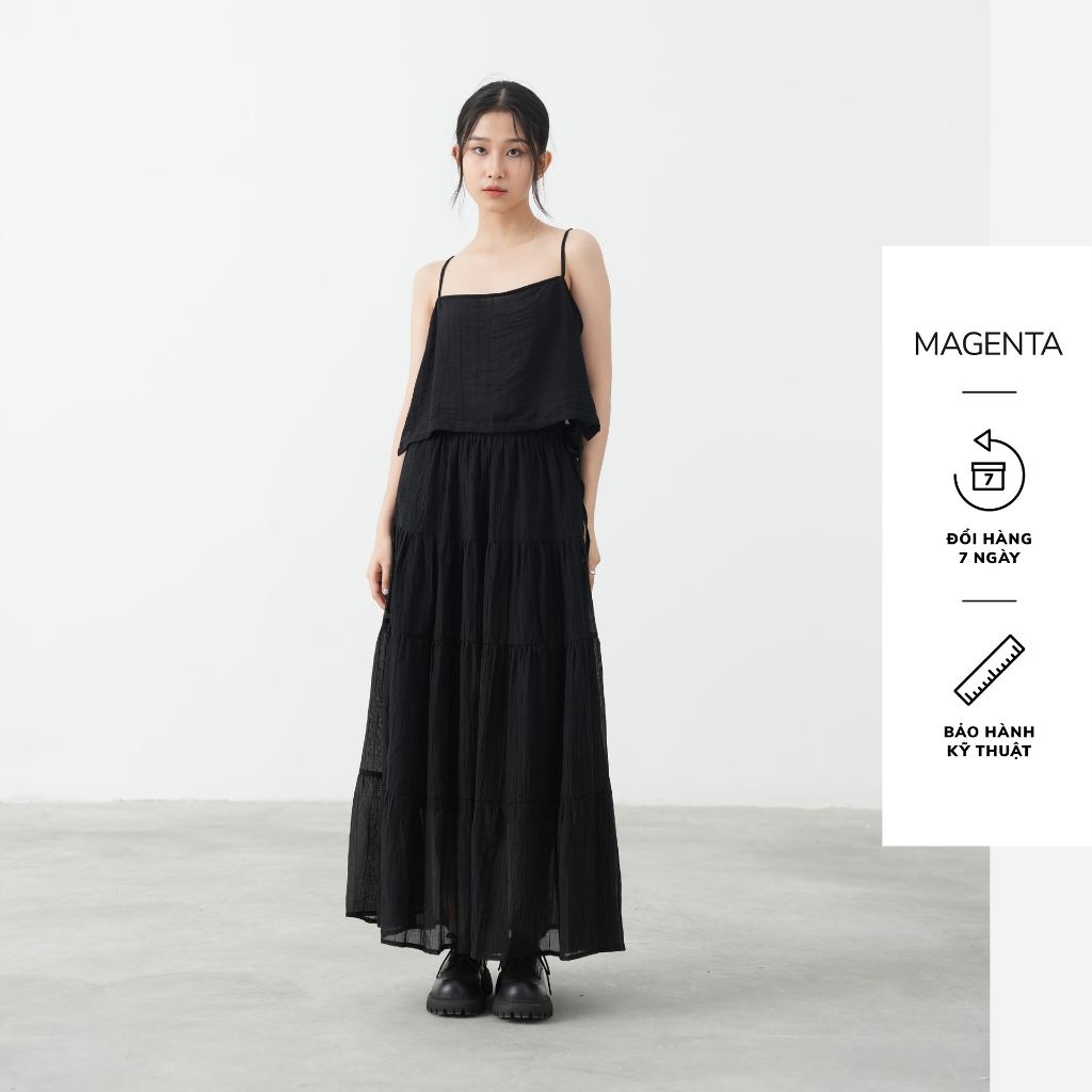 Áo hai dây Magenta Inori chất liệu tơ kẻ, nhẹ thoáng phù hợp cho mùa hè