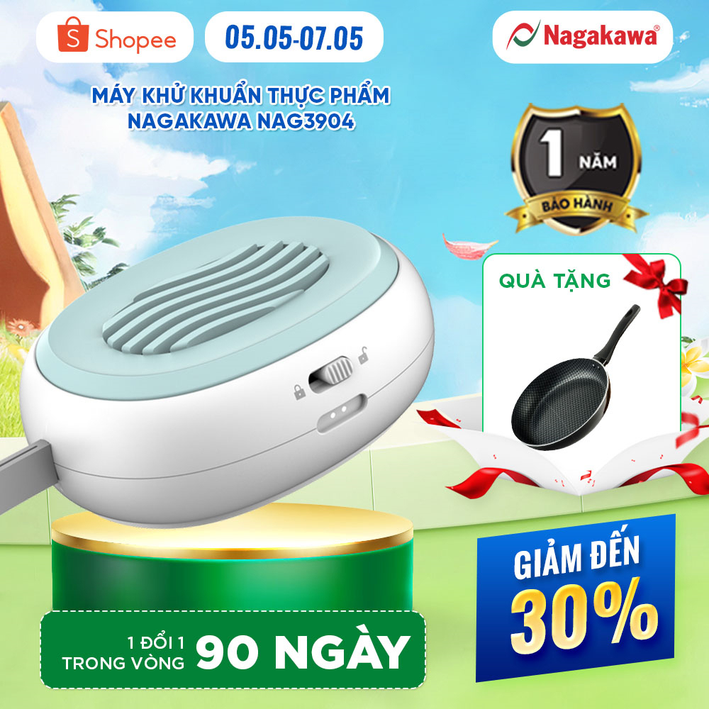 Máy khử khuẩn thực phẩm cầm tay Nagakawa NAG3902 - Công nghệ Hydroxyl - Bảo hành 1 năm