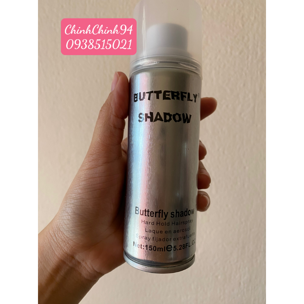 CHÍNH HÃNG BUTTERFLY SHADOW Gôm xịt tóc Butterfly Shadow