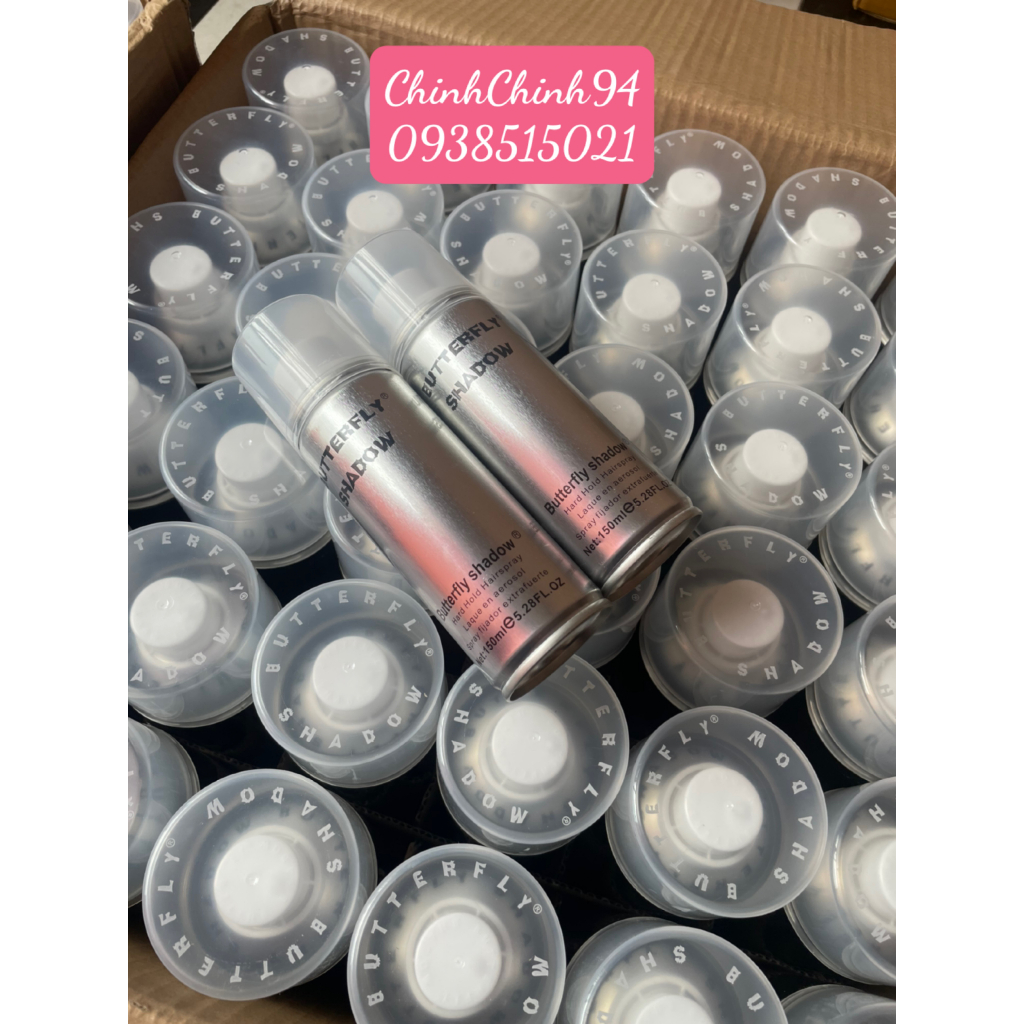 CHÍNH HÃNG BUTTERFLY SHADOW Gôm xịt tóc Butterfly Shadow