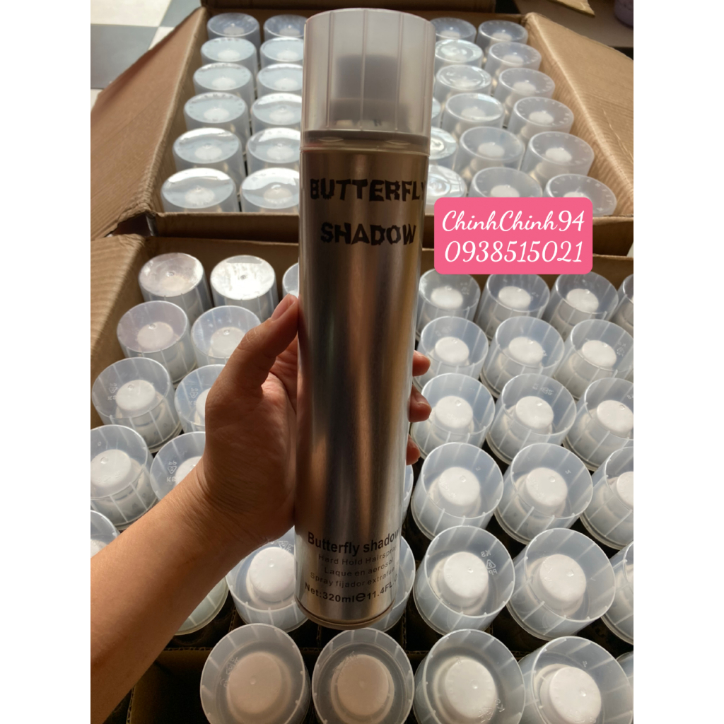 CHÍNH HÃNG BUTTERFLY SHADOW Gôm xịt tóc Butterfly Shadow