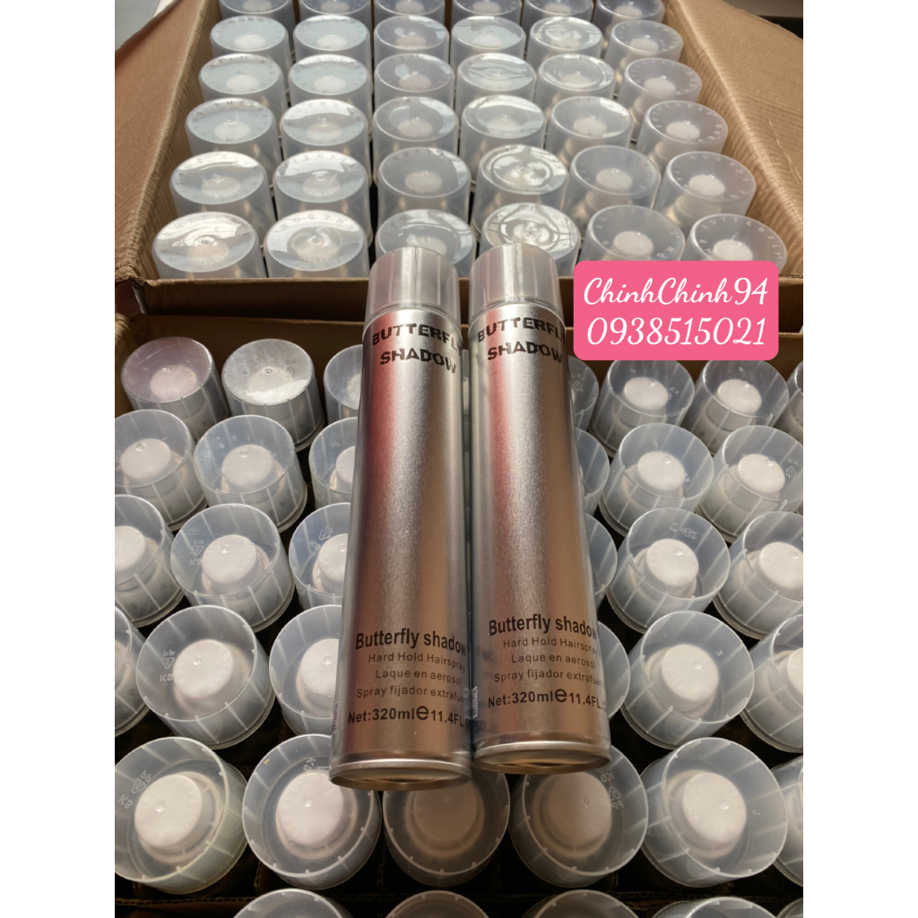 CHÍNH HÃNG BUTTERFLY SHADOW Gôm xịt tóc Butterfly Shadow