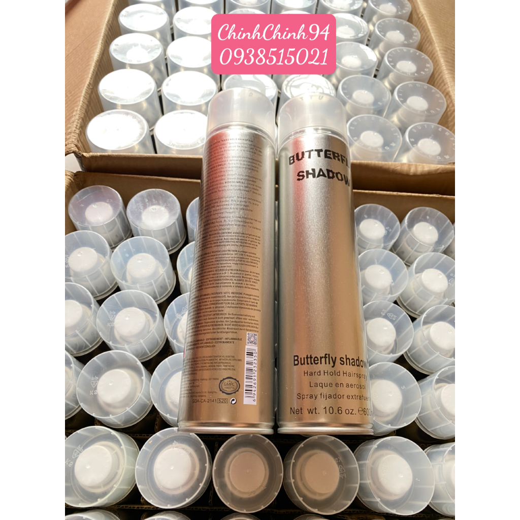 CHÍNH HÃNG BUTTERFLY SHADOW Gôm xịt tóc Butterfly Shadow