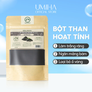 Bột Than Tre Hoạt Tính Trắng Răng Hữu Cơ Umiha Nguyên Chất Túi 40g