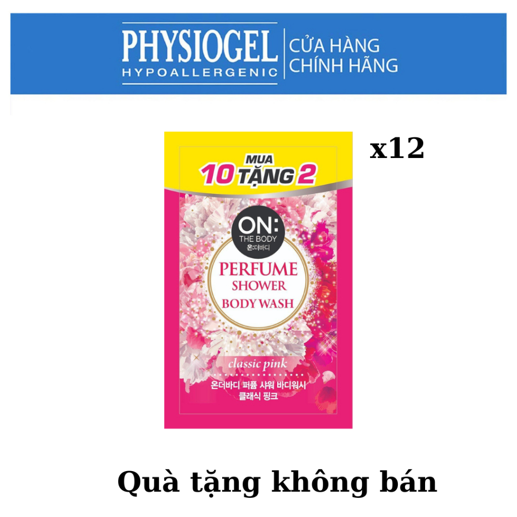 [Quà tặng không bán] Combo 12 Gói sữa tắm On The Body - Classic Pink gói 7ml/gói