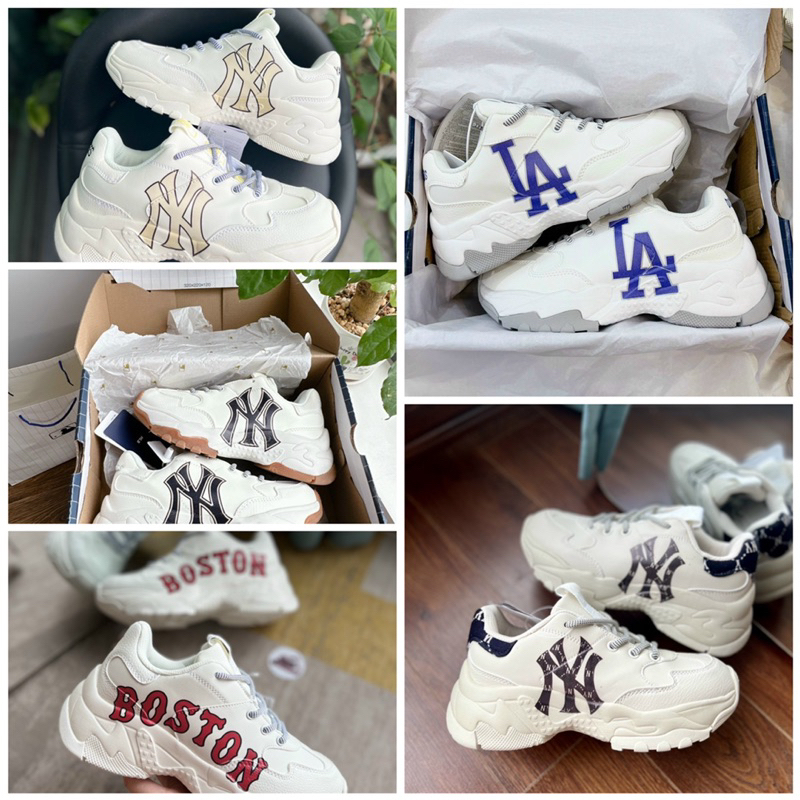 Giày mlb la ,mlb ny nâu , ny vàng , boston 11  , giày sneaker nam nữ cao cấp