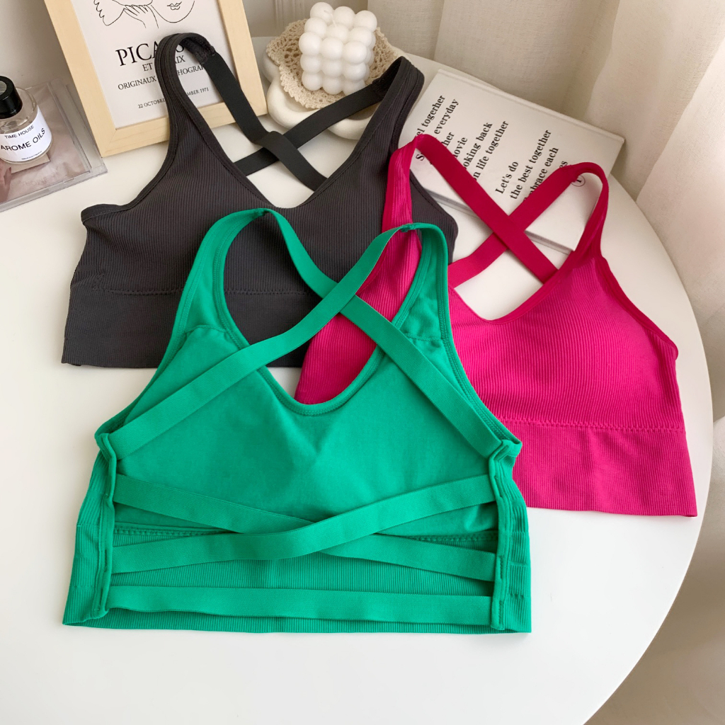 Áo bra nữ hở lưng Trung Việt Closet sexy thiết kế dây đan chéo hàng hottrend có đệm tôn ngực