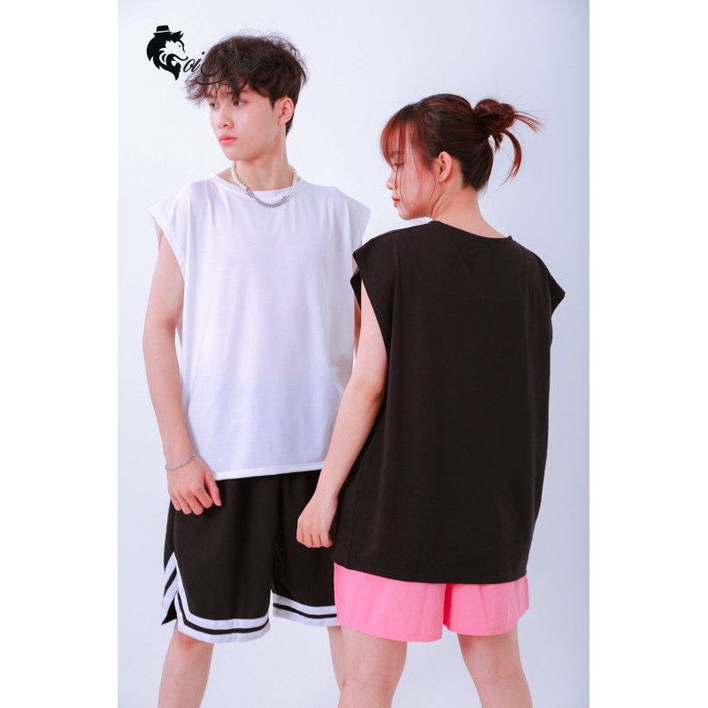 Áo thun Tanktop nam nữ Sói Store 40-105g bigsize 5 màu