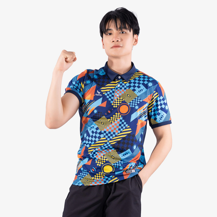 ÁO polo thể thao PING PONG Chất liệu 95% Polyester chống nhăn cực tốt và 5% Spandex giúp áo có độ co dãn, mềm mại