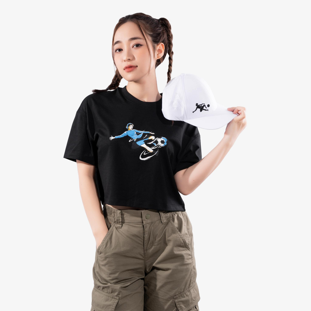 ÁO CROP-TOP bộ sưu tập Sút Cái Mood SCM22.6 100% chất liệu cotton dày dặn, mềm mại, thoáng mát và đứng form