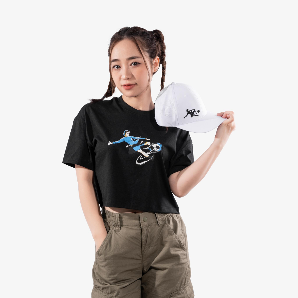 ÁO CROP-TOP bộ sưu tập Sút Cái Mood SCM22.6 100% chất liệu cotton dày dặn, mềm mại, thoáng mát và đứng form