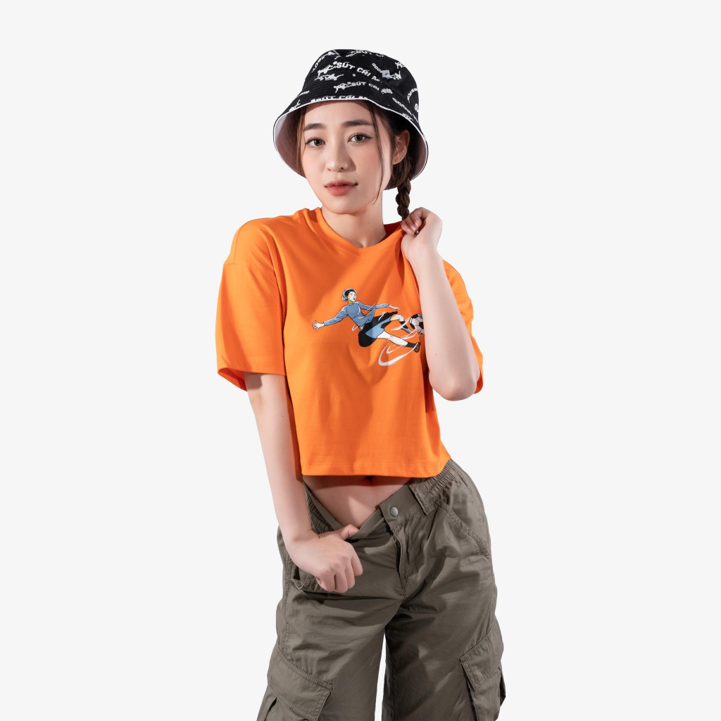 ÁO CROP-TOP bộ sưu tập Sút Cái Mood SCM22.6 100% chất liệu cotton dày dặn, mềm mại, thoáng mát và đứng form