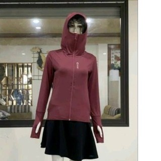 Áo chống nắng nữ trơn dáng ngắn 2 lớp