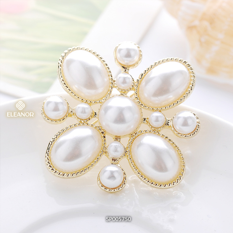 Ghim cài áo nam nữ Eleanor Accessories đính ngọc trai nhân tạo phụ kiện thời trang 5750