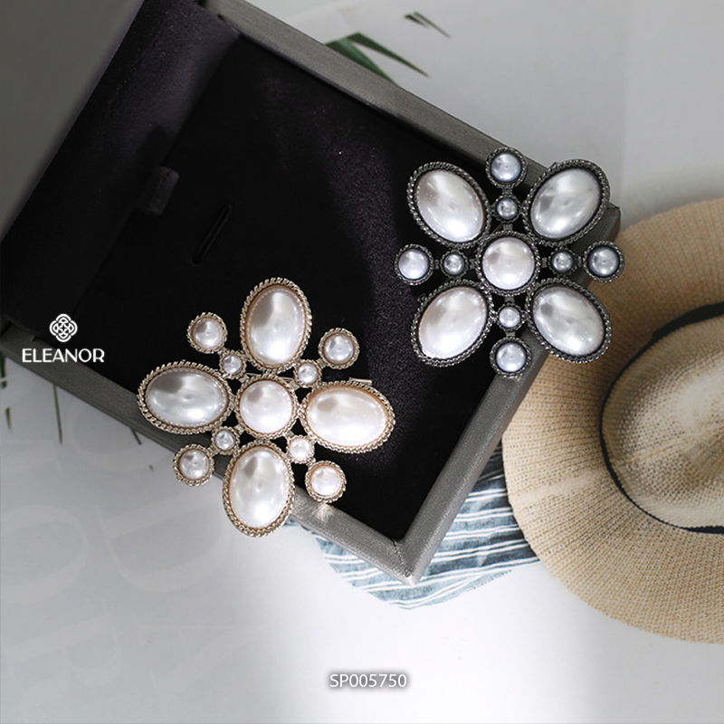 Ghim cài áo nam nữ Eleanor Accessories đính ngọc trai nhân tạo phụ kiện thời trang 5750