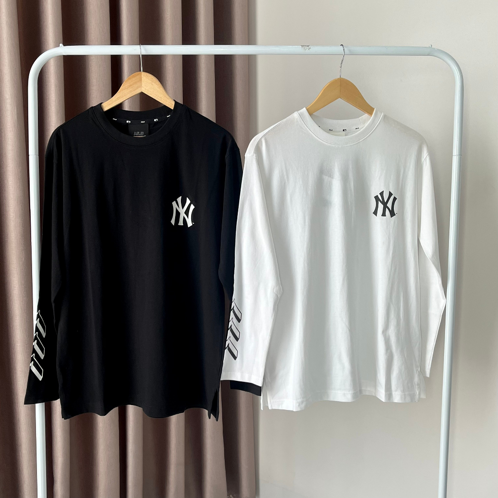 Áo thun unisex MLB/ Newera chính hãng nam nữ in logo LA/ NY đặc trưng chất co giãn mặc mát