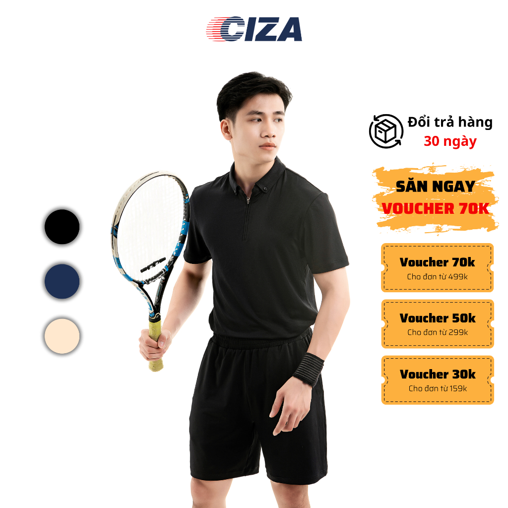 Quần đùi short thun ngắn nam CIZA phong cách thể thao cao cấp trẻ trung size S M L XL màu be, đen, navy QSTR28