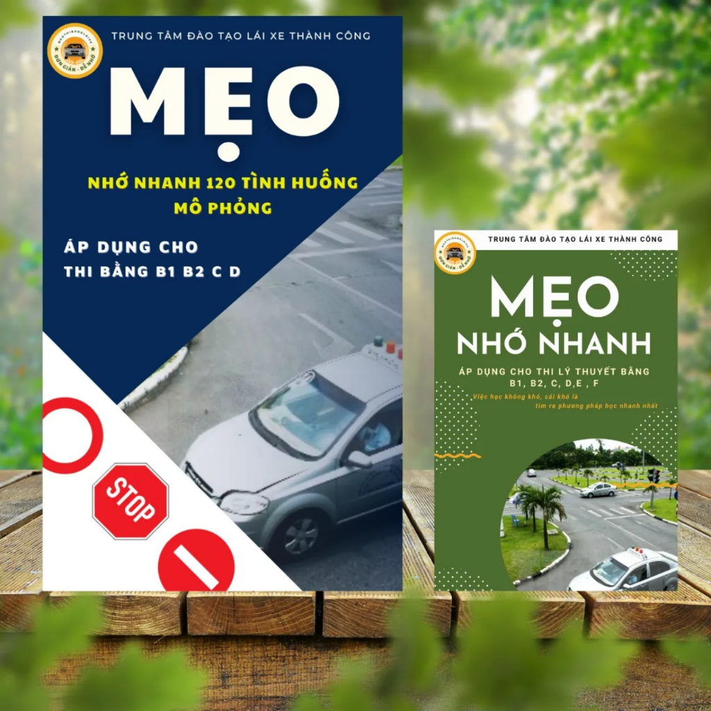 Combo 2 Cuốn Mẹo Thi LT Lái Xe B1 B2 C D