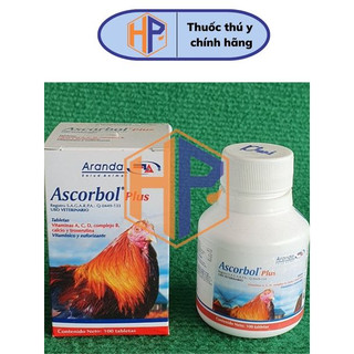 Ascorbol Plus (Bo Lớn) - Dinh dưỡng gà đá (lọ 100 viên)